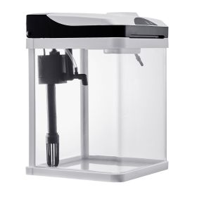 Fish Tank Aquarium, 2 Gallon LED Square Ultra-Clear Glass Tank Temperature Monitoring Adjustable 7 Color Lighting