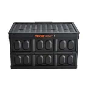 Collapsible Storage Bins with Lids, 45L 3 Packs, Folding Plastic Stackable Utility Crates with Handles, Large Heavy Duty Containers for Clothes,
